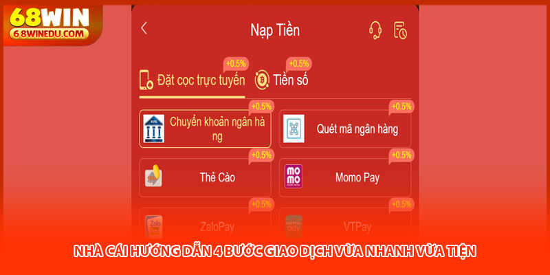 Nhà cái hướng dẫn 4 bước giao dịch vừa nhanh vừa tiện 